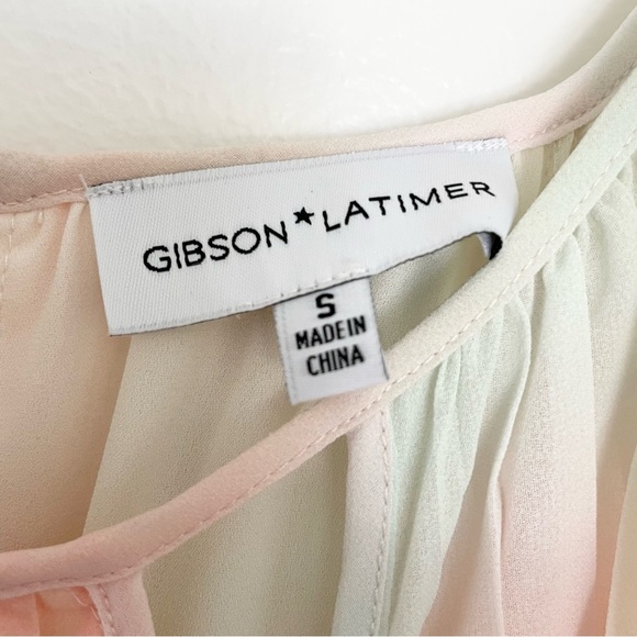 Gibson Latimer Blouson Pastel MIDI Dress Size Small - Picture 6 of 8